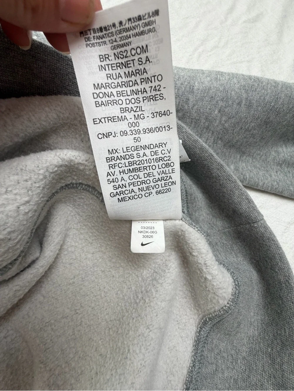 Nike Gray Hoodie with Red & Gold Crest Logo